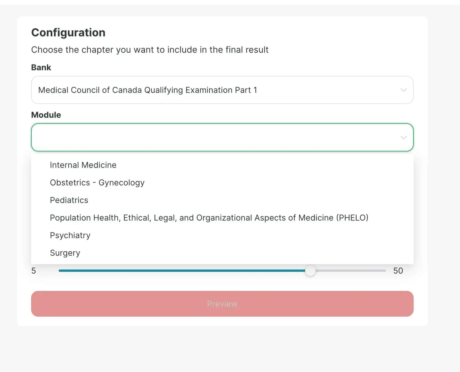 Drilling down into specific medical modules like Endocrinology