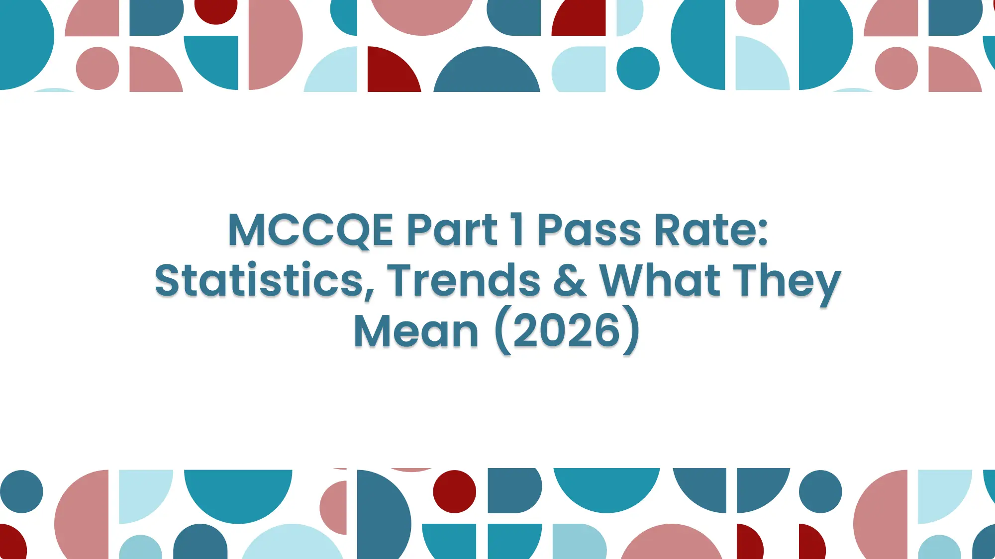 MCCQE Part 1 Pass Rate: Statistics, Trends & What They Mean (2026): feature image